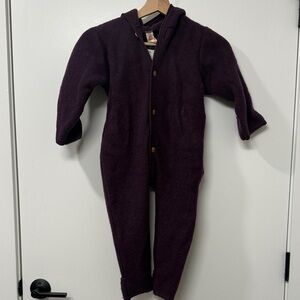 Cozy Wool Purple Kids Footie by Engel